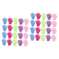 Angoily 48 Pcs Bath Gloves Shower Loofah Sponge Puff Bath Glove Cuffs for Men Bath Glove Scrubber Shower Glove with Five Fingers Pillow Body Nylon Man