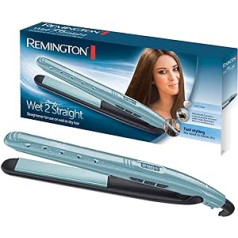 Remington Wet2Straight matu taisnotājs (slapjai un sausai lietošanai — matu žāvēšanai un iztaisnošanai, termiski aktivētas anti-frizz Micro aktīvās sastāvdaļas), LCD displejs, 140-230°C, matu taisnotājs S7300