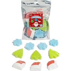 Abeec 10 Bath Bombs - Bath Bombs Gift Set for Children - Assorted Bath Bombs Set of Santa Hat, Snowflake and Christmas Tree Bath Bomb Shapes