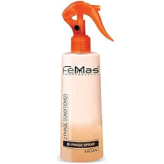 Femmas Bi-Phase Argan Oil Leave In Conditioner Spray Treatment 300 ml I 2 Phase Moisturizing Spray I matu kopšanas aerosols bez skalošanas I krāsotiem un gaišiem matiem I Anti-Frizz Detangler matu kopšanas līdzeklis