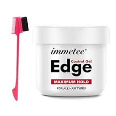 Immetee Edges Control Gels, 48H Edge Tamer, Braid Gel Edge Control, Strong Hold and Edge Hold Stylings Vasks, Gludas malas matiem (100 g, 3,52 oz)