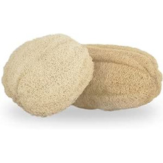 Loofah Moments ™ vannas sūklis, dabīgs sūklis, kas izgatavots no lufas, vegānisks un nesatur plastmasas, dušas sūklis un skrubis, 1 x liels