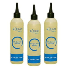 Aquyo Cosmetics Bērzu matu ūdens sausiem matiem un jutīgai galvas ādai (iepakojumā 3 - 3 x 200 ml) | Bērzu ūdens pret blaugznām un taukainiem matiem | Matu ūdens galvas ādas kopšanai