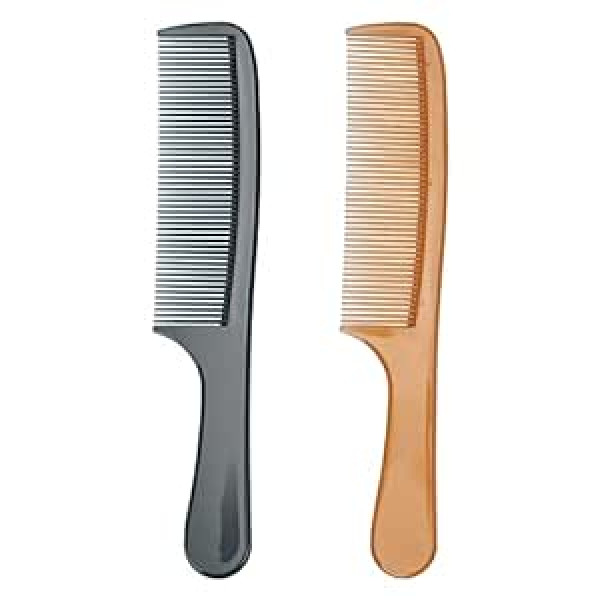 Beayuer Pro HairStyling Tools Clipper Comb Smalki ķemmes zobi plāniem līdz vidējiem matiem Detangler ķemme atšķetina mitru vai sausu matu ieveidošanai nepieciešamo apaļo zobu ķemmi (2 paciņas, jaukta)