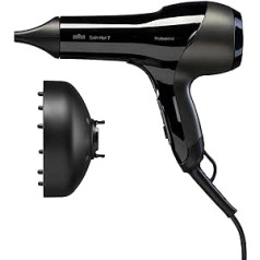 Braun Satin Hair 7 SensoDryer, profesionāls matu žāvētājs ar termo sensoru, IonTec un difuzoru, HD785, melns