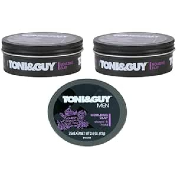 Toni & Guy 3 x Toni & Guy Men Formēšanas māla fiksācija un tekstūra 75 ml (3 iepakojumā)