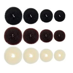 ‎Uonlytech Uonlytech 12 Pieces Hair Bun Machine Doughnut Bun Maker Hair Bun Shaper Small Hair Bun Maker for Short and Thin Hair