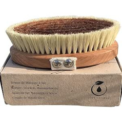 Stephanie Franck Beauty Dry Brushing ķermeņa birste - jonizējošā klostera birste - 100% vegāns - ķermeņa sausā masāža - smalkas bronzas stieples, tampico, dižskābarža koksne - pīlings un enerģija - ražots Vācijā