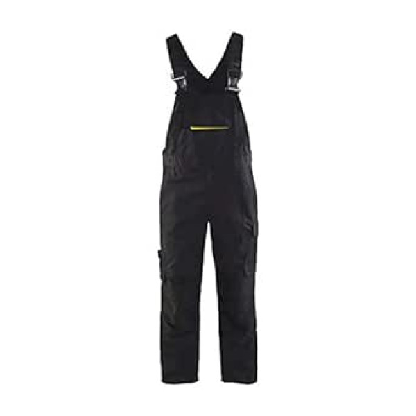 D112 Dungarees ar Stretch Black/Yellow