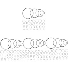 KALLORY 160 Stk nahtloser O-Ring Gepäck O-Ringe Gepäckhaken Schlüsselanhänger Kleider stabils Haken multifunkcionale Haken anpassen anschließen schmücken Koffer Verbinder Legierung