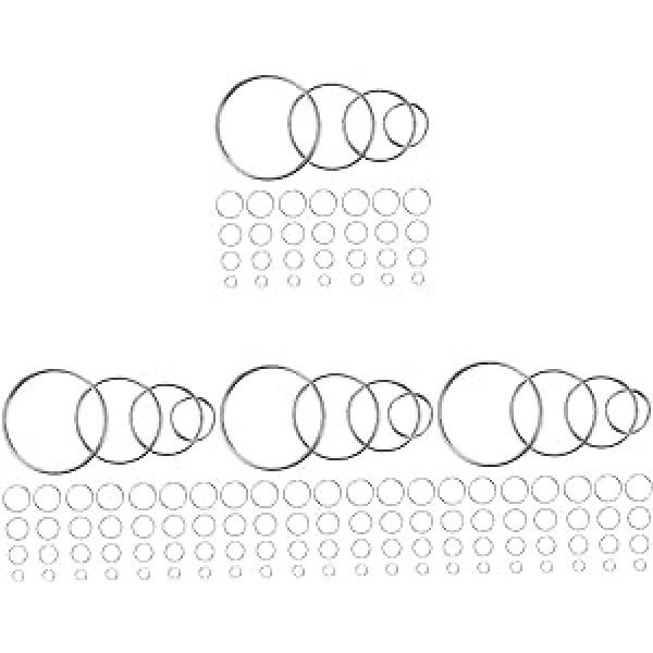 KALLORY 160 Stk nahtloser O-Ring Gepäck O-Ringe Gepäckhaken Schlüsselanhänger Kleider stabils Haken multifunkcionale Haken anpassen anschließen schmücken Koffer Verbinder Legierung