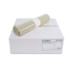 Funny LDPE-Regenerat Müllsäcke, transparent, gerollt, 120 l, Typ 60, 1er Pack (1 x 250 Stück)