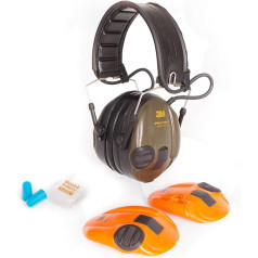 3M Peltor SportTac Electronic Hearing Protection | Interchangeable Coloured Shells | Includes Ear Plugs Extra Hearing Protection for Your Companion