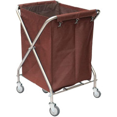 AVFORA Kommerzielle Wäschewagen, herausnehmbare Wäschesortierwagen mit Rädern – kommerzieller zusammenklappbarer X-Cart-Wäschebehälter mit Oxcloth-Tasche/Grau