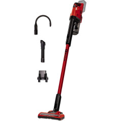 Einhell TE-SV 18 Li-Solo Power X-Change bezvadu putekļsūcējs ar rokturi (Li-Ion, 18 V, bezmaisu bezvadu putekļsūcējs, 0,6 l savākšanas konteiners, ciklona tehnoloģija, trīskāršā filtru sistēma), sarkans/melns