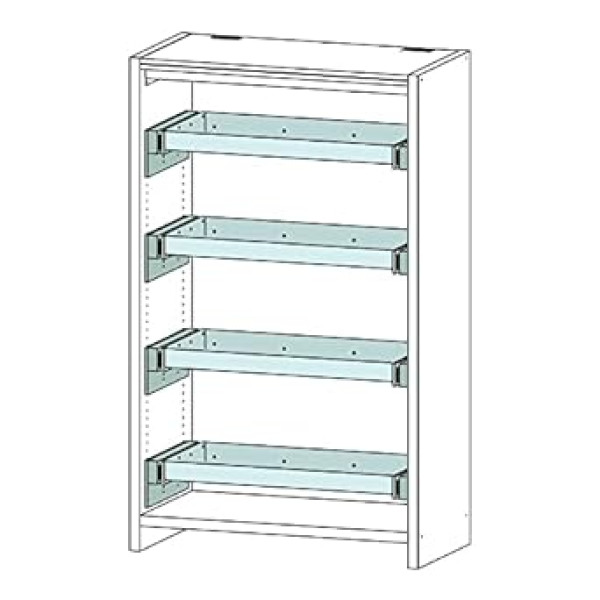 neoLab 1-0413 tērauda tips 90 2 asmeņu drošības skapis ar 4 pilniem pagarinājumiem, 1200 mm x 600 mm x 1960 mm, gaiši pelēks