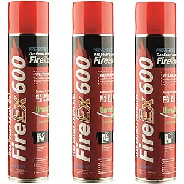 Prevento FireEx 600 ugunsdzēšanas gēla iepakojums pa 3