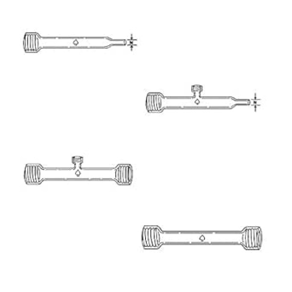 ACE Glas 7488–14–36–1 Air Sampling mannigfaltigkeit, 25 ace-thred auf 2,5 cm Tube Ende, One # 7 ace-thred Port, 91,4 cm Länge