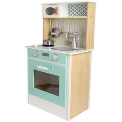 DEQUBE - Toy kitchen made of wood, multi-coloured, large (913D00012)