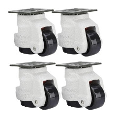 4 Pcs Castors Swivel Wheels, Retractable Leveling Castors, Industrial Machine, Heavy Duty Castors