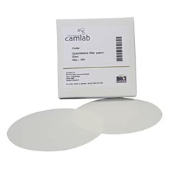Camlab 1171153 Grade 13 [40] – Quantitative Central Filtering, Ashless Filter Papers (Pack of 100), 240 mm