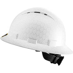 ProtectX Premium pilnas malas cietā cepure, Cascos De Construccion drošībai, 6 punktu regulējama sprūdrata piekare, saderīga ar OSHA/ANSI