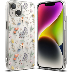 Ringke Бронированный чехол с гелевой рамкой для iPhone 14 Plus Fusion Design Dry Flowers Transparent