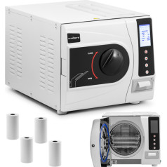 Spiediena tvaika autoklāvs instrumentu sterilizācijai, 6 programmas, B klases LCD printeris, 23 l