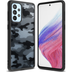 Ringke Galaxy A73 Fusion Matte melns korpuss ar gēla rāmi