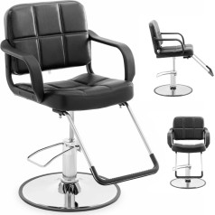 Косметическое парикмахерское кресло Physa EPSOM с подставкой для ног - черный