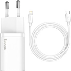 Ātrais lādētājs iPhone Super Si 1C 20W Power Delivery + USB-C - Lightning kabelis 1m balts