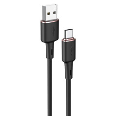 Acefast USB kabelis - USB-C 3A 1,2m melns