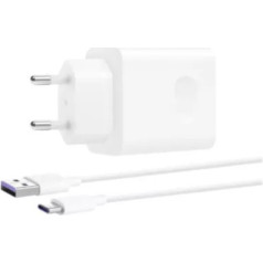 Huawei SuperCharge universal travel charger USB | 5V | 2.25A + USB-C cable 1M white