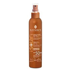 Natures Nature's Sun Spray Face & Body SPF 50, ar bioaktīvo apelsīnu augļu hidrosolu un mikrokapsulētu saules filtru, 150 ml