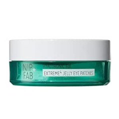 Nip+Fab Hyaluronic Fix Extreme4 hidratācijas želejveida acu plāksteri, iepakojumā 20, ģipša maska zem acīm, pretnovecošanās mitrināšana smalkām līnijām, grumbām, pietūkušu acu plāksteri maisiņiem, pietūkumam