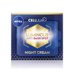 Nivea Cellular LUMINOUS 630 Anti-Dark Spot Even Tone nakts krēms, 50 ml, mitrinošs sejas krēms sievietēm, piešķir ādai enerģiju un samazina tumšo plankumu izskatu