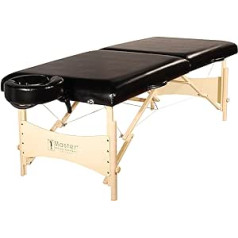 Master Massage Balboa mobilais saliekamais masāžas galds 76 cm Black Gloss 21005