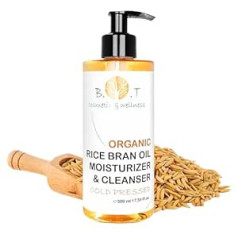 ‎B.o.t Cosmetic & Wellness Ceramide dziļi attīroša eļļa augu rīsu keramīdi ādas mitrinošs krēms ūdensizturīgs kosmētikas noņemšanas līdzeklis matu eļļa pretstriju kopšanai 100% dabīga 500 ml rīsu eļļas tīrīšanas eļļa