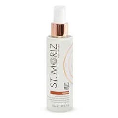 St. Moriz St Moriz Advanced tūlītējas iedeguma sejas migla ar alveju un vitamīnu E, ātri žūstošs, vegānisks mākslīgais iedegums, vidējs (150 ml)