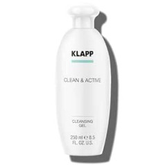 Klapp Cosmetics Clean & Active Cleansing Gel - Atvēsinošs maiga krēmveida želeja, pretiekaisuma un nomierinoša - kombinētai ādai un plankumainai ādai - 250 ml