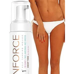 Nyk1 Tan Force, Invisible, Low-Odour Self-Tanning Tan Force, White Self-tanning Mousse Zeltaini brūns Austrālijas izskats. Pirmais PARTNERIM draudzīgais pašiedegums.