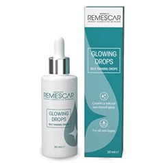 Remescar Glowing Drops 30 ml - Pašiedeguma pilieni mitrinošam krēmam - iedeguma paātrinātāji, bronzas pilieni dabīgam spīdumam un pakāpeniskam iedegumam - sejas kopšanas iedeguma ģenerators