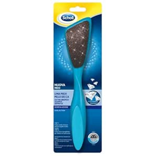 Scholl Diamond Crystal Double Foot File Corn Callus Smooth Surface Cut Out Non Slip Handle