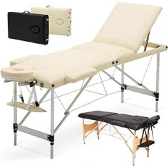 Siky Profesionāls saliekams koka masāžas galds, pārnēsājams, regulējams augstums, viegla skaistumkopšanas procedūra ar brīvu roku balsta galvas balsta pārnēsāšanas somu (melna)