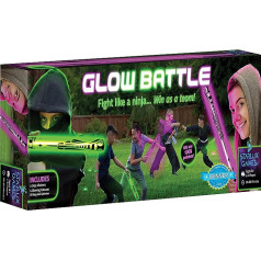 Starlux Games Glow Battle: игра ниндзя со световым мечом - светятся в темноте, подвижные игры для детей и подростков - веселье в темноте для всей округи