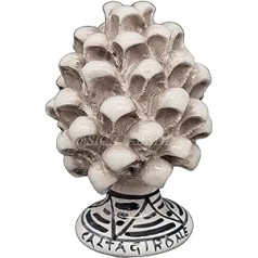 sicilia bedda - Sicīlijas čiekuri izgatavoti no keramikas no Caltagirone - kāju dekorēšana - 100% Sicīlijas amatniecība (augstums 12 cm, dūmi)
