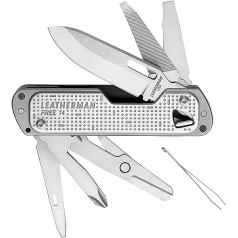 Leatherman - Free T4 multi-tool and pocket knife with magnetic technology and one-handed operability, 12 tools.