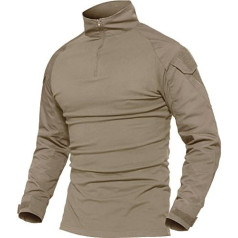 Magcomsen vīriešu taktiskais krekls, sportisks džemperis ar garām piedurknēm, šaurs piegriezums, elpojošs, treniņu krekls, ziema, 1/4 rāvējslēdzējs, militārās armijas krekls, airsoft krekls