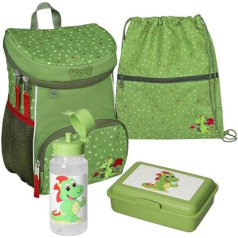 Familando Scooli Mini-Me bērnudārza mugursoma zēniem un meitenēm, 4-daļīgs komplekts ar pusdienu kastīti un ūdens pudeli, ergonomiska pirmsskolas mugursoma bērnudārzam