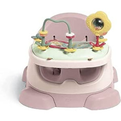 Mamas & Papas Baby Bug augstais sēdeklis ēšanai, noņemams dēlis, drošības josta, regulējams sēdeklis, neslīdošas pēdas, pastelis (rozā)